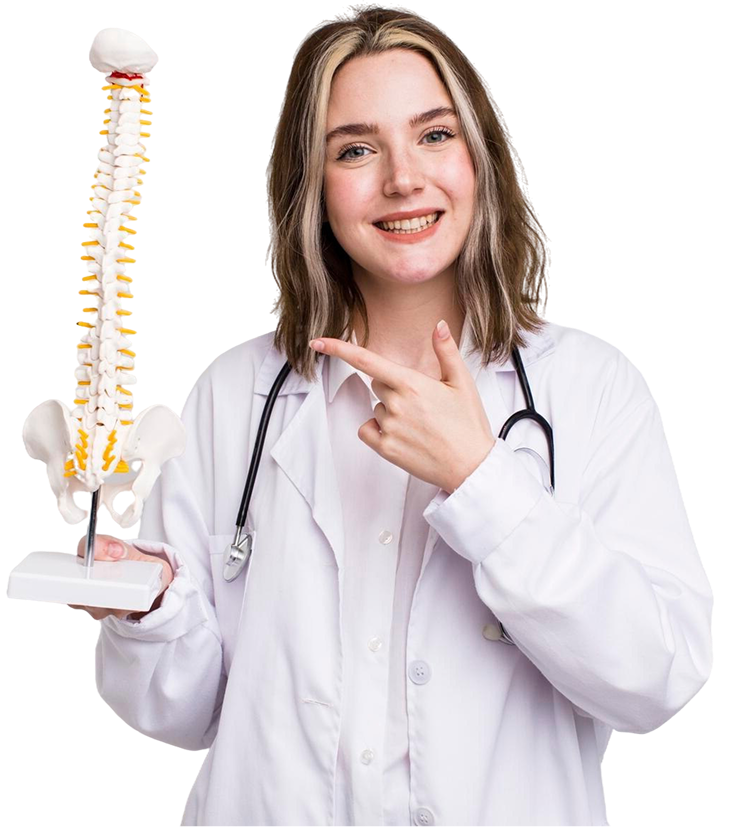 The doctor talked about the back of the spine